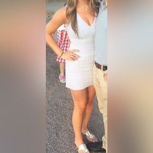 Eyelet mini dress worn once